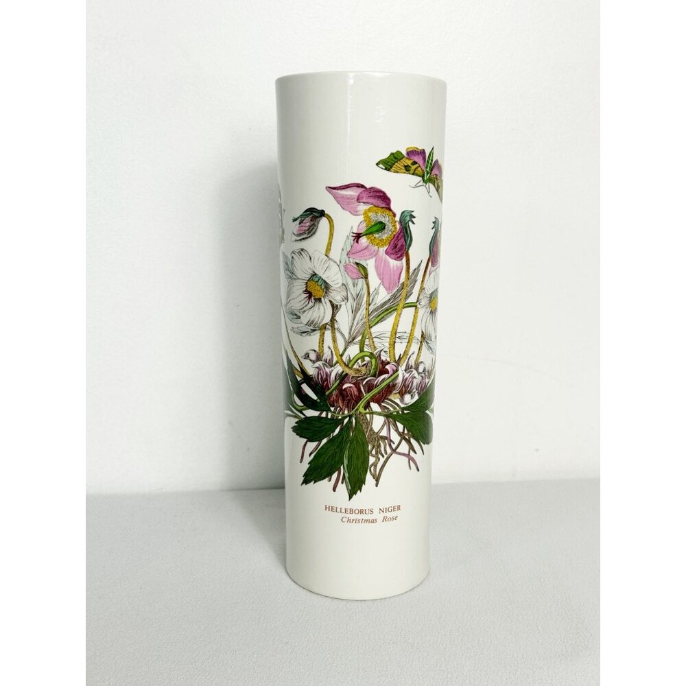 Portmeirion Botanic Garden Christmas Rose 11" Cylindrical Vase